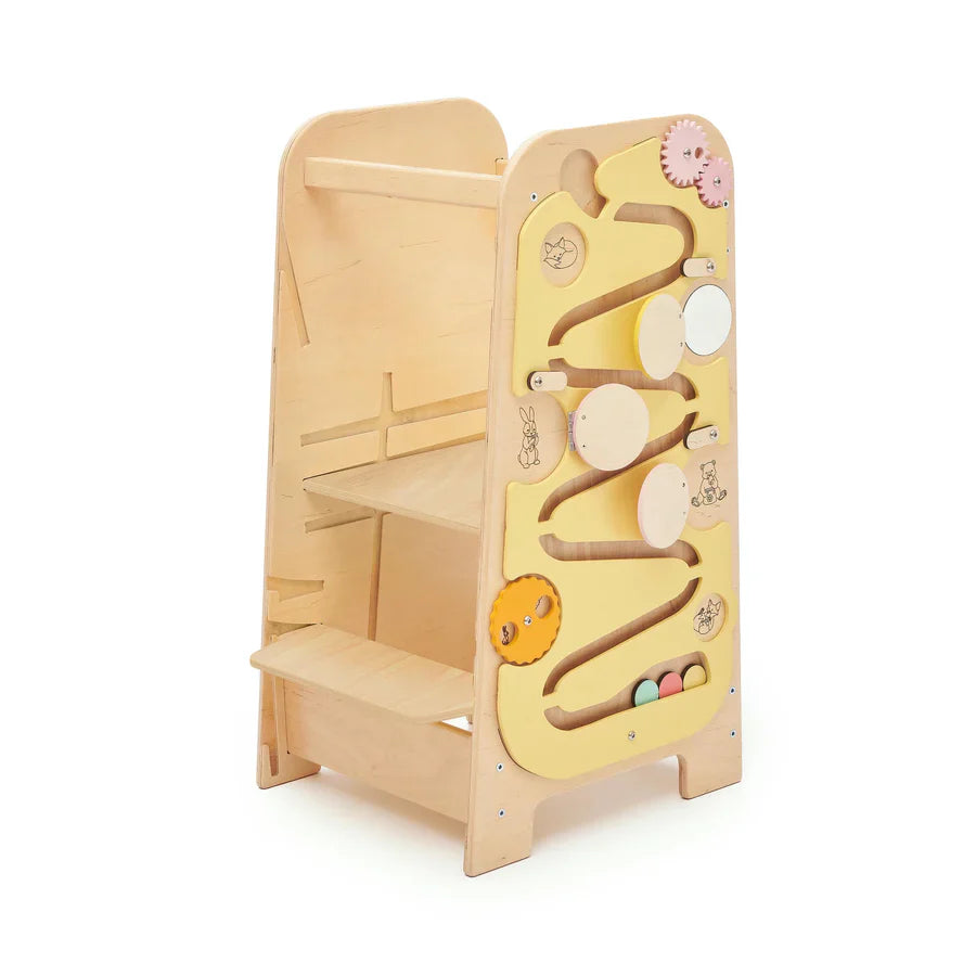 Montessori 5-in-1 Lernturm & Busy Board Station