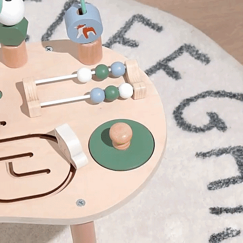 Montessori Aktivitätstisch Holz – Busy Board & Lerntisch