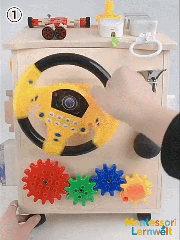 Montessori Busy House Deluxe – Groß & Mobil (Mit Rollen)