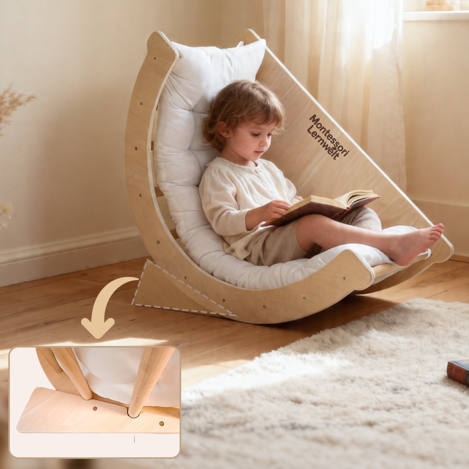 Montessori Kletterbogen 6-in-1 – Krabbeltunnel & Sensoriktisch