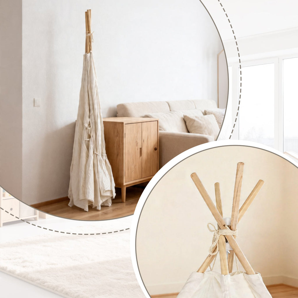 Montessori Spielzelt – Perfekt zum Spielen und Lesen, Faltbar & Waschbar
