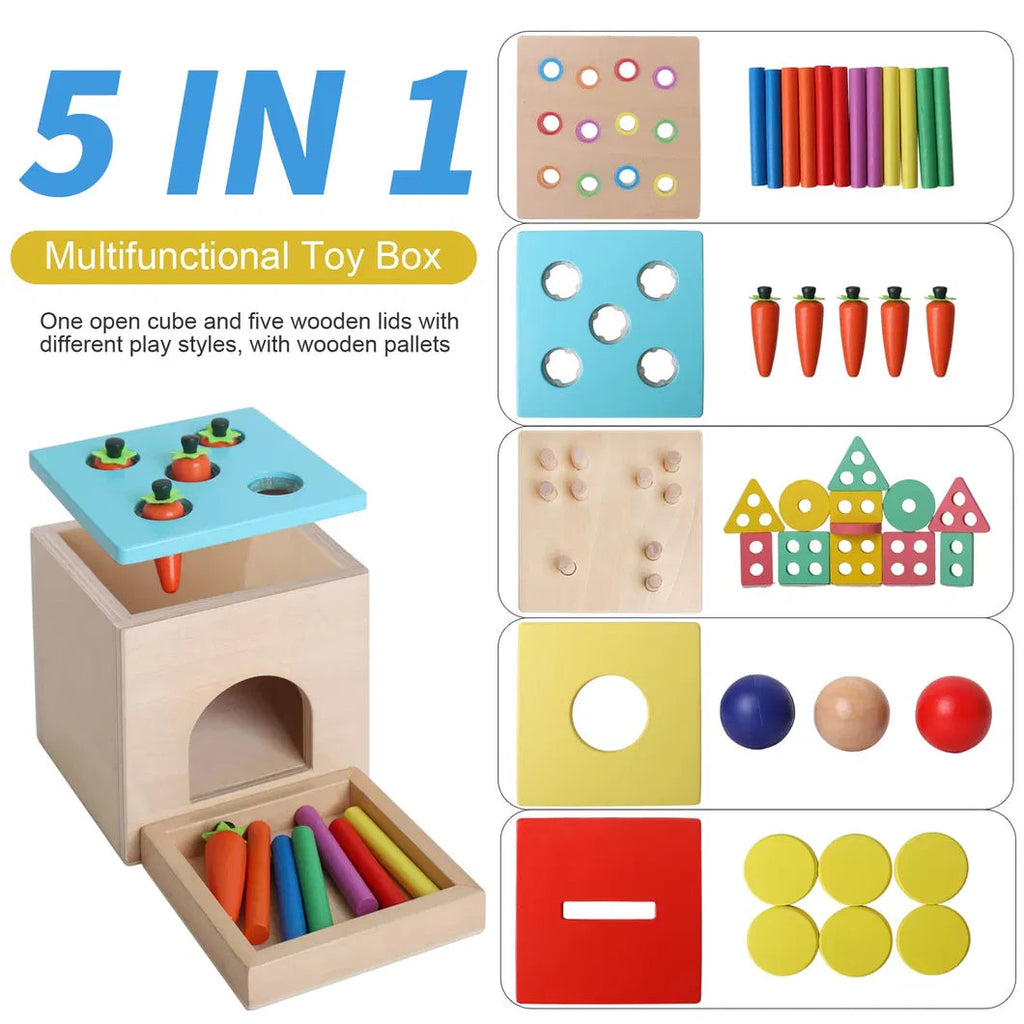 5-in-1 Motorik-Würfel (Montessori-inspiriert) – Lern- & Logikspiel