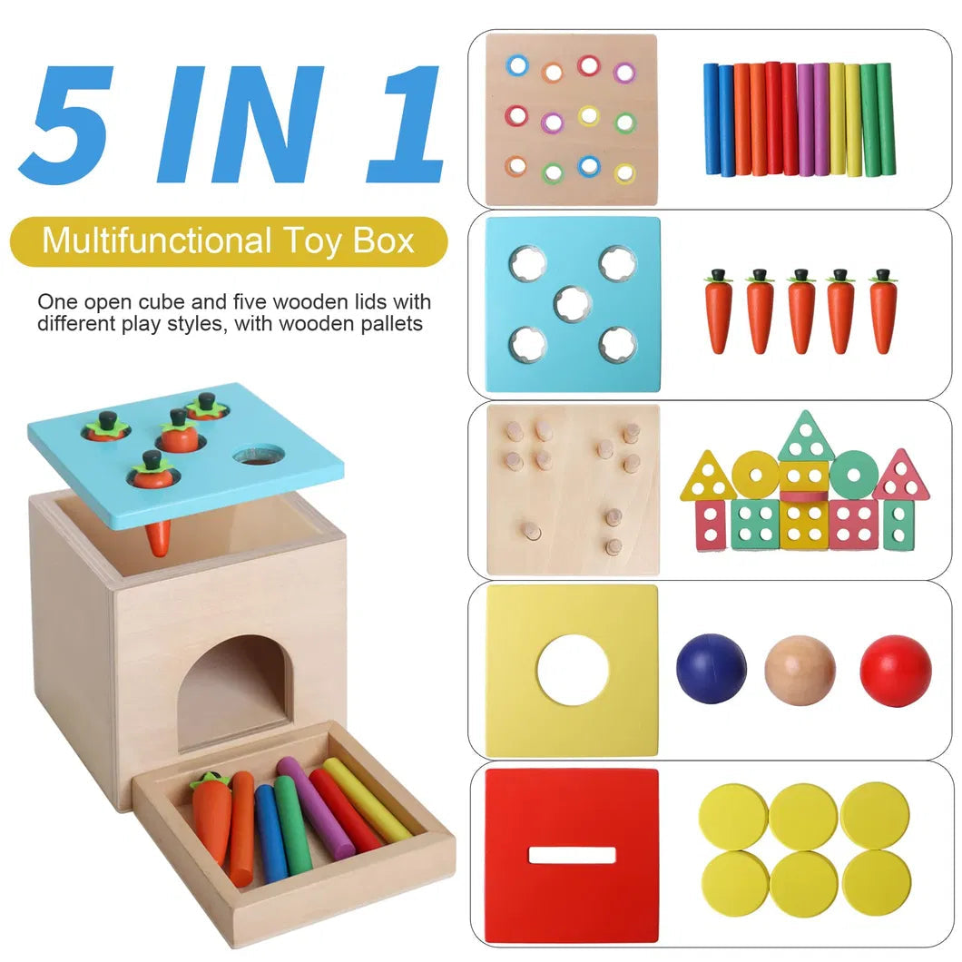 5-in-1 Motorik-Würfel (Montessori-inspiriert) – Lern- & Logikspiel