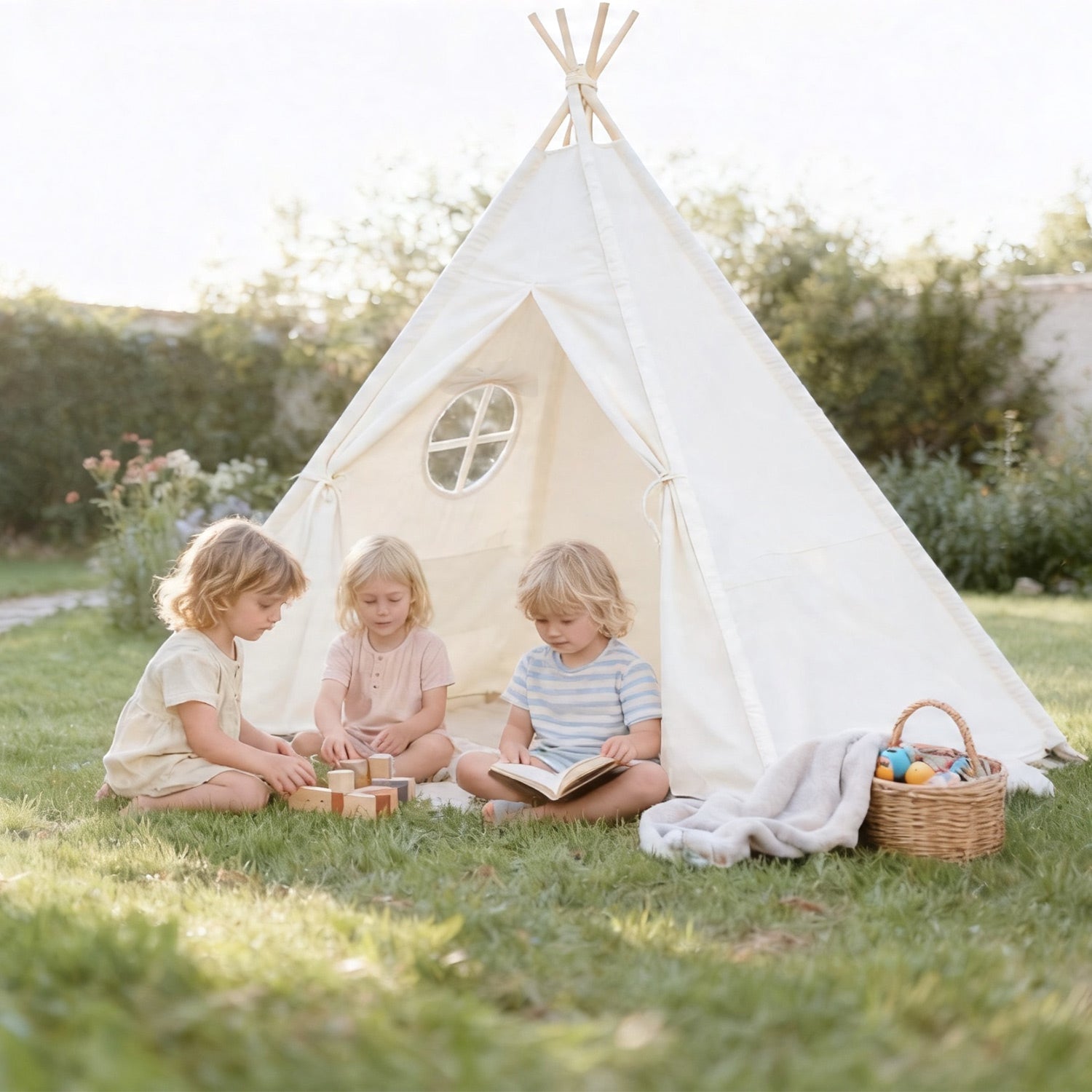 Montessori Spielzelt – Perfekt zum Spielen und Lesen, Faltbar & Waschbar