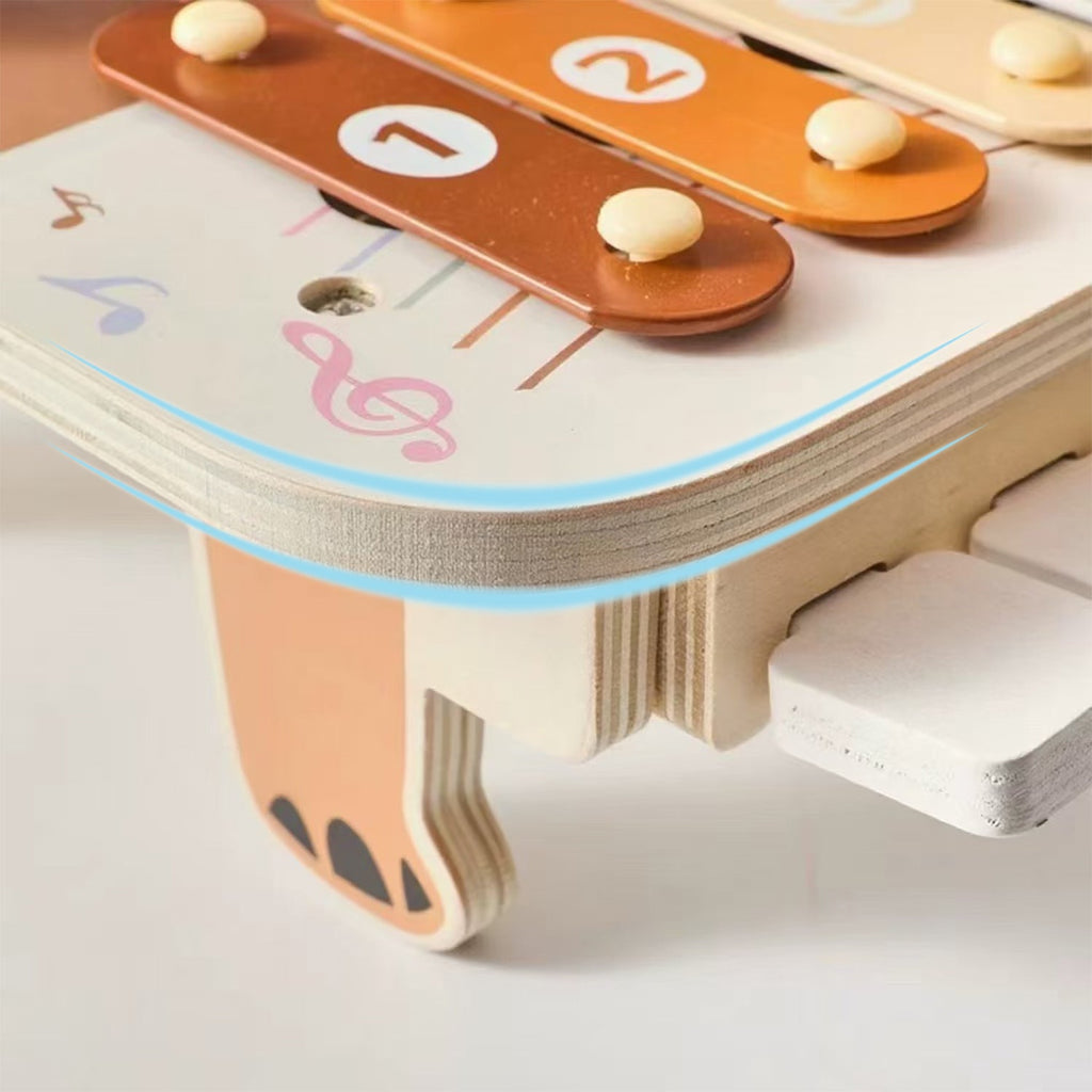 6-in-1 Holz Musikspielzeug – Montessori Xylophon & Klavier
