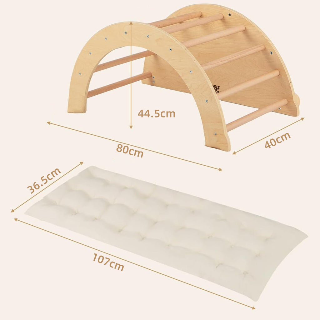 Montessori Kletterbogen 6-in-1 – Krabbeltunnel & Sensoriktisch