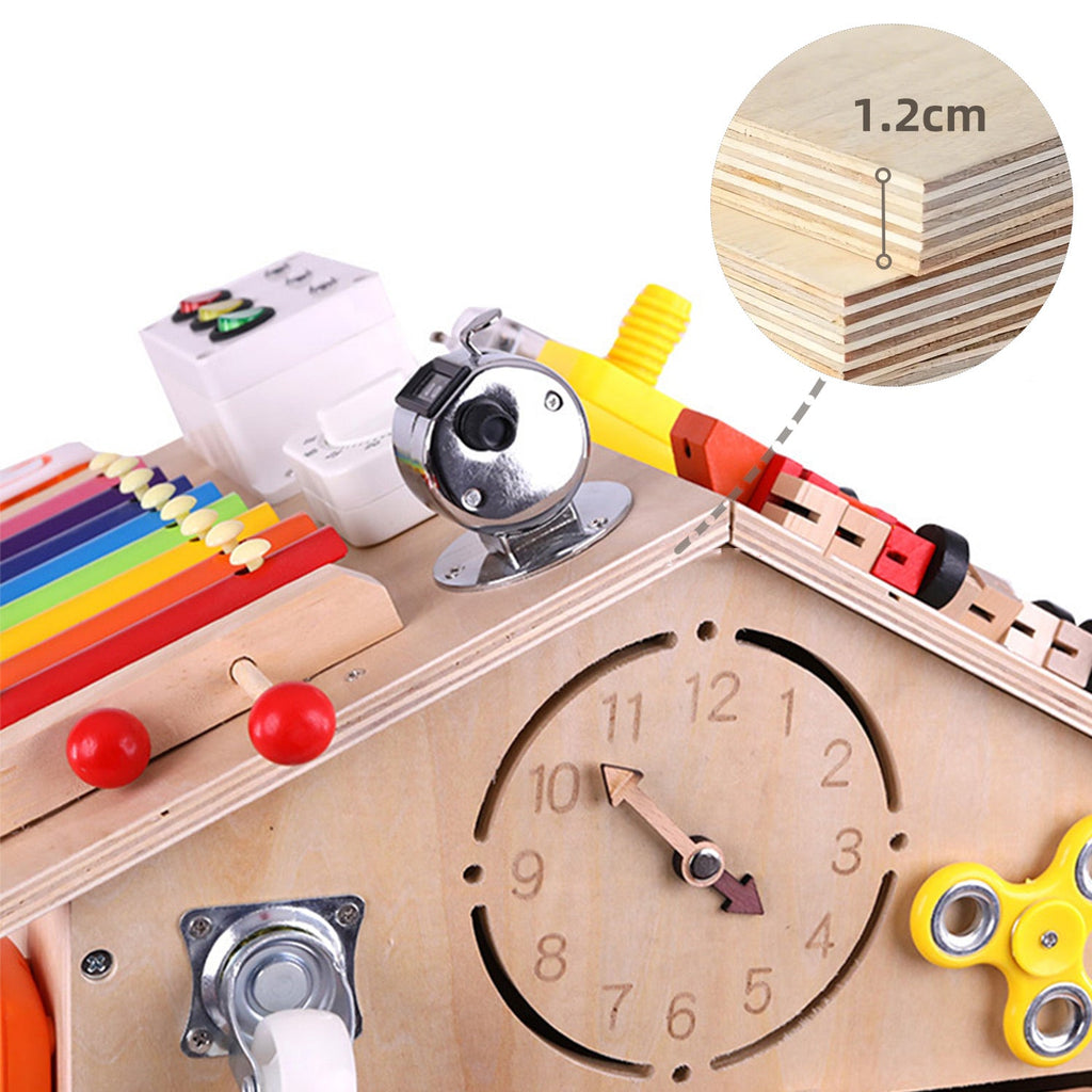 Montessori Busy House Deluxe – Groß & Mobil (Mit Rollen)