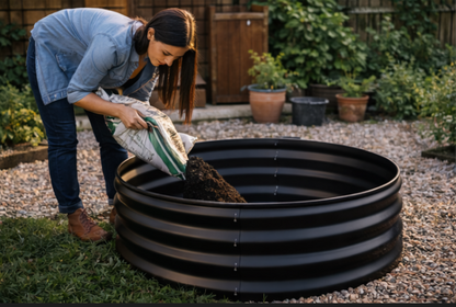 Rund Design-Hochbeet "Oculus" – Verzinkter Wellenstahl