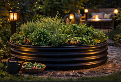 Rund Design-Hochbeet "Oculus" – Verzinkter Wellenstahl