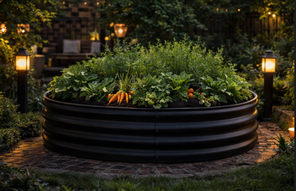 Rund Design-Hochbeet "Oculus" – Verzinkter Wellenstahl