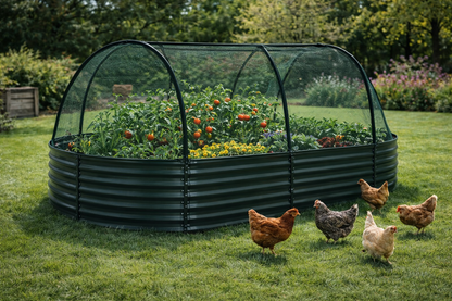 Hochbeet-System "Smaragd" – Mit Allwetter- & Vogelschutzhaube