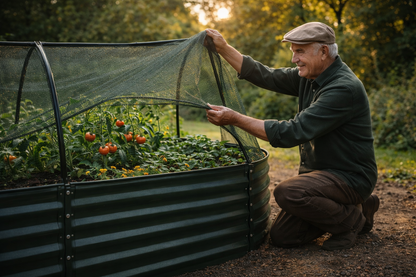 Hochbeet-System "Smaragd" – Mit Allwetter- & Vogelschutzhaube