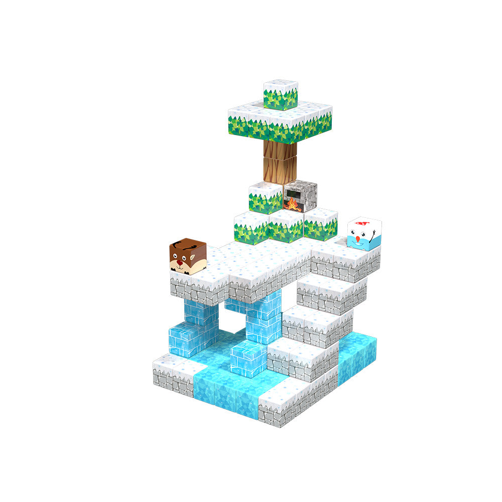 Montessori Magnetbausteine Original-Eiswelt – Winter Edition