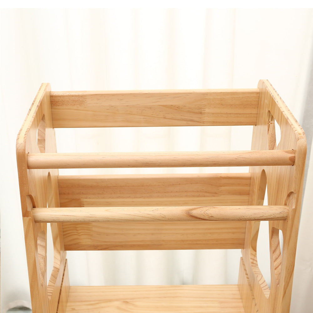 Montessori Lernturm Komfort – Naturholz & 3-Stufen-Verstellung