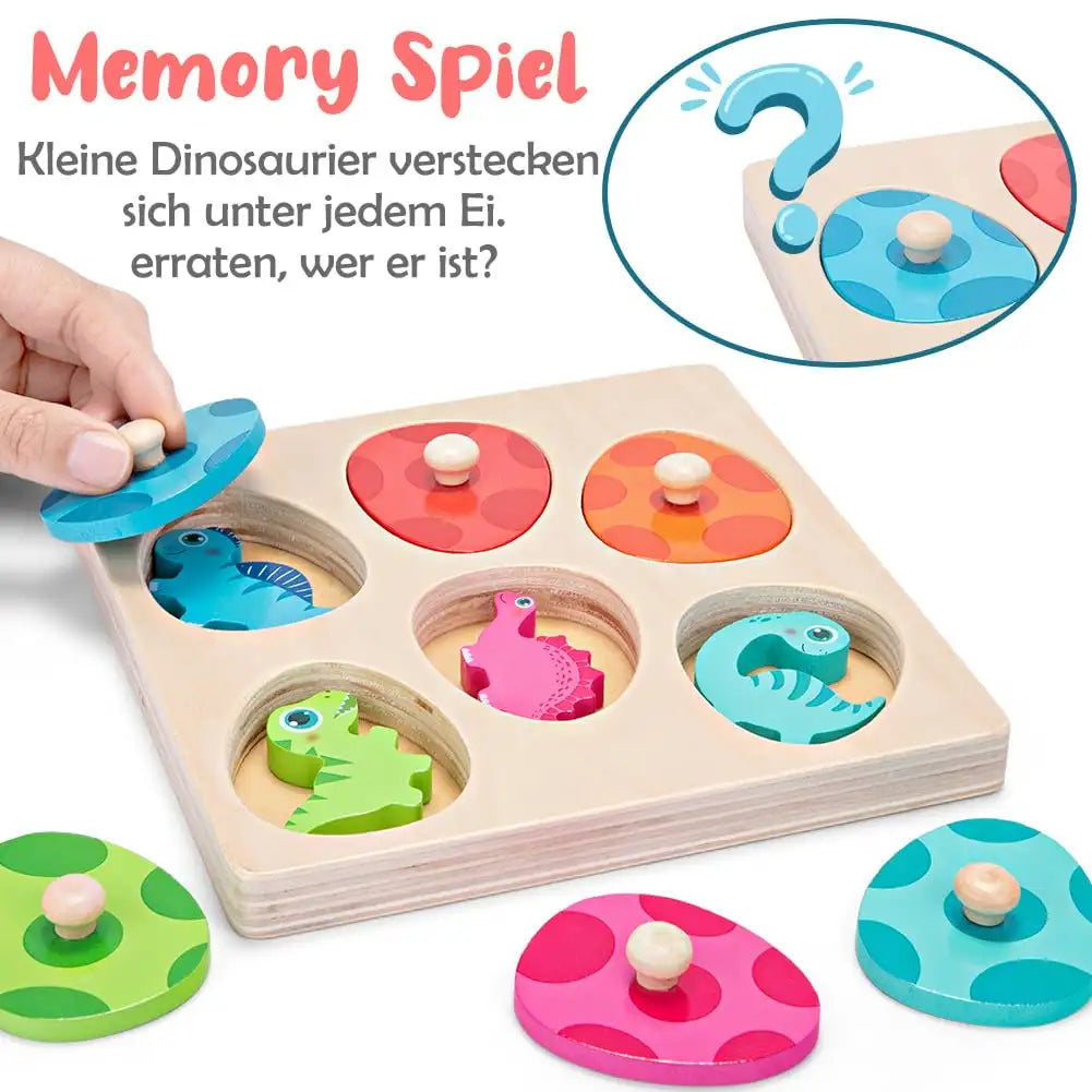 Montessori Holzspielzeug Dino Eier