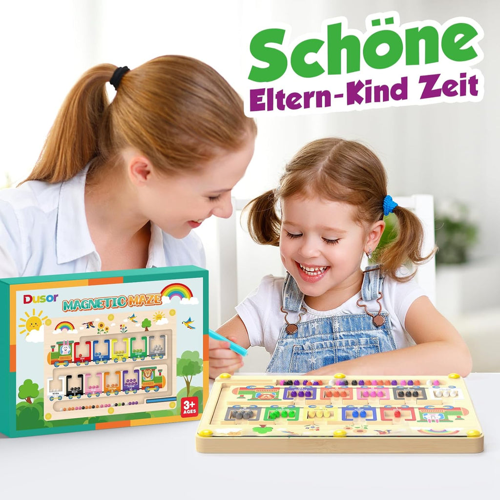 Montessori Holz-Labyrinth 3D – Magnetisches Geschicklichkeitsspiel