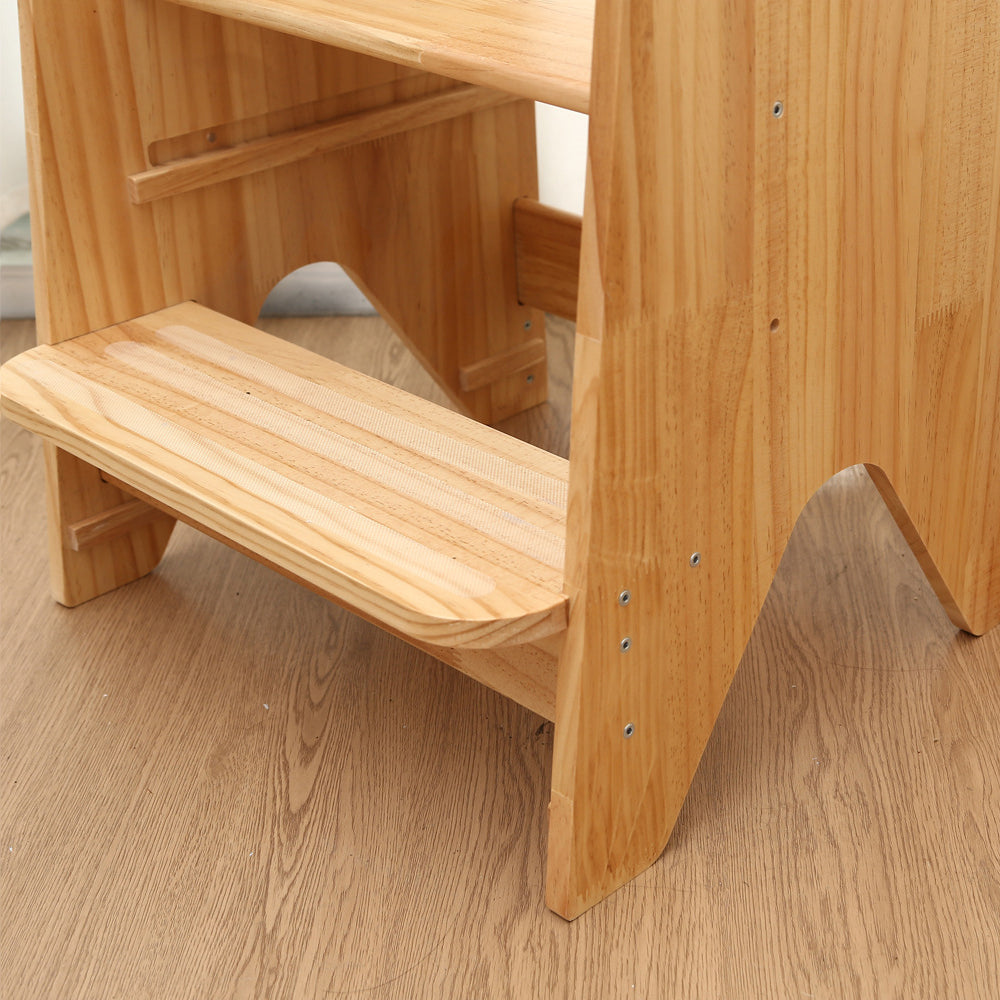 Montessori Lernturm Komfort – Naturholz & 3-Stufen-Verstellung