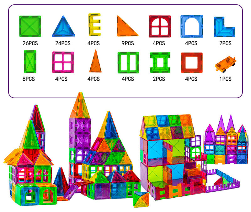 Montessori Magnetbausteine – STEM Auto & Truck Set