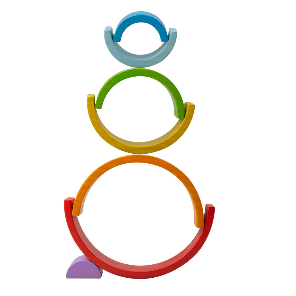 Montessori Stapelspielzeug – Holz Regenbogen