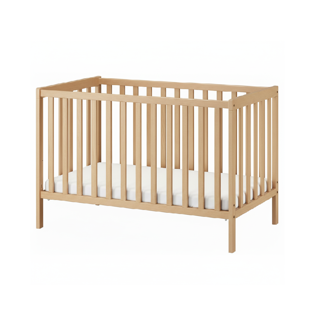 Montessori Babybett “Timo” – Kiefer mit Abnehmbarer Seite