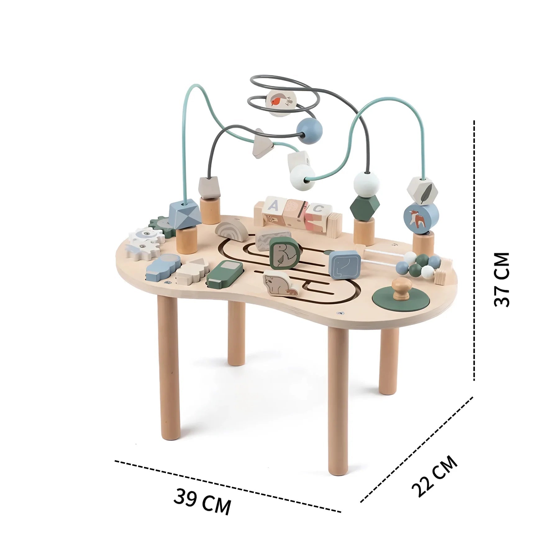 Montessori Aktivitätstisch Holz – Busy Board & Lerntisch