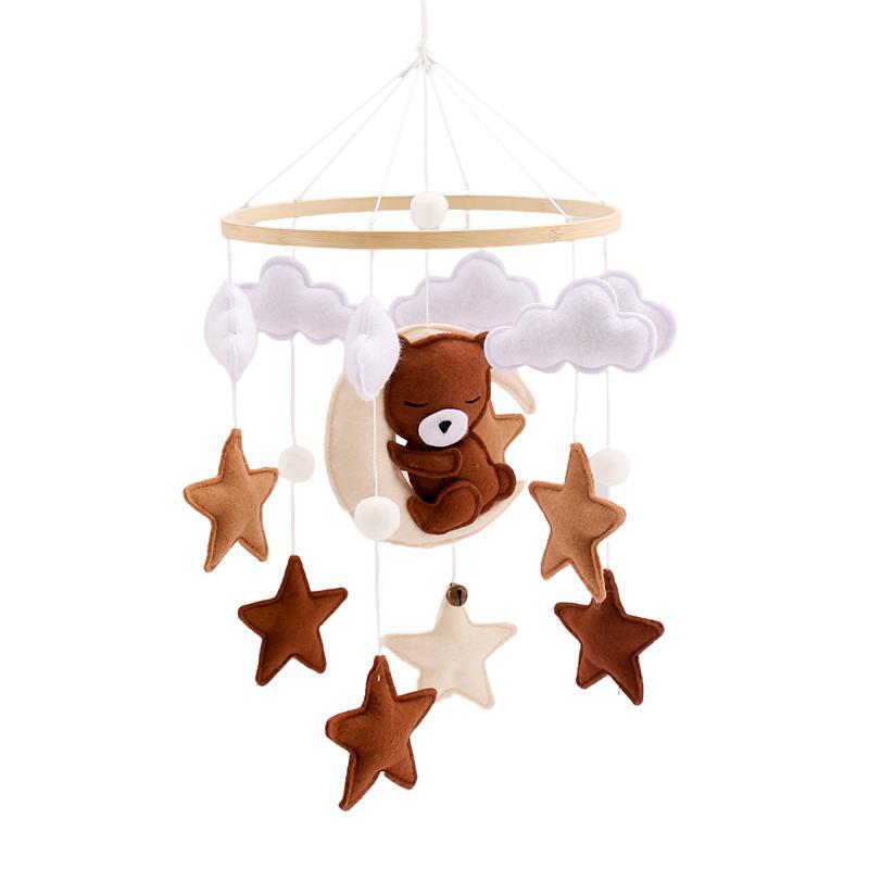 Baby Mobile aus Filz & Holz – Montessori Mobile fürs Babybett