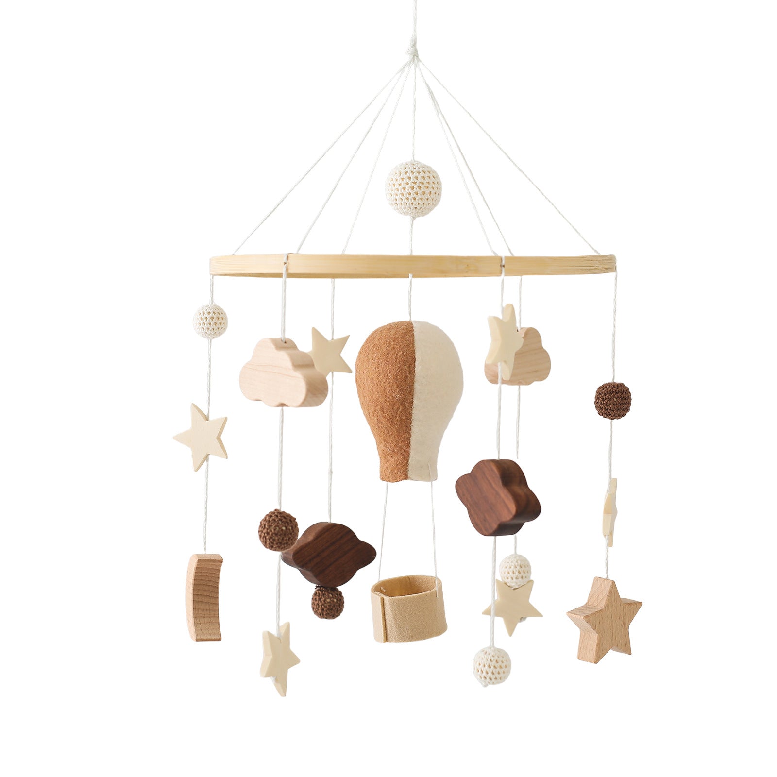 Baby Mobile aus Filz & Holz – Montessori Mobile fürs Babybett