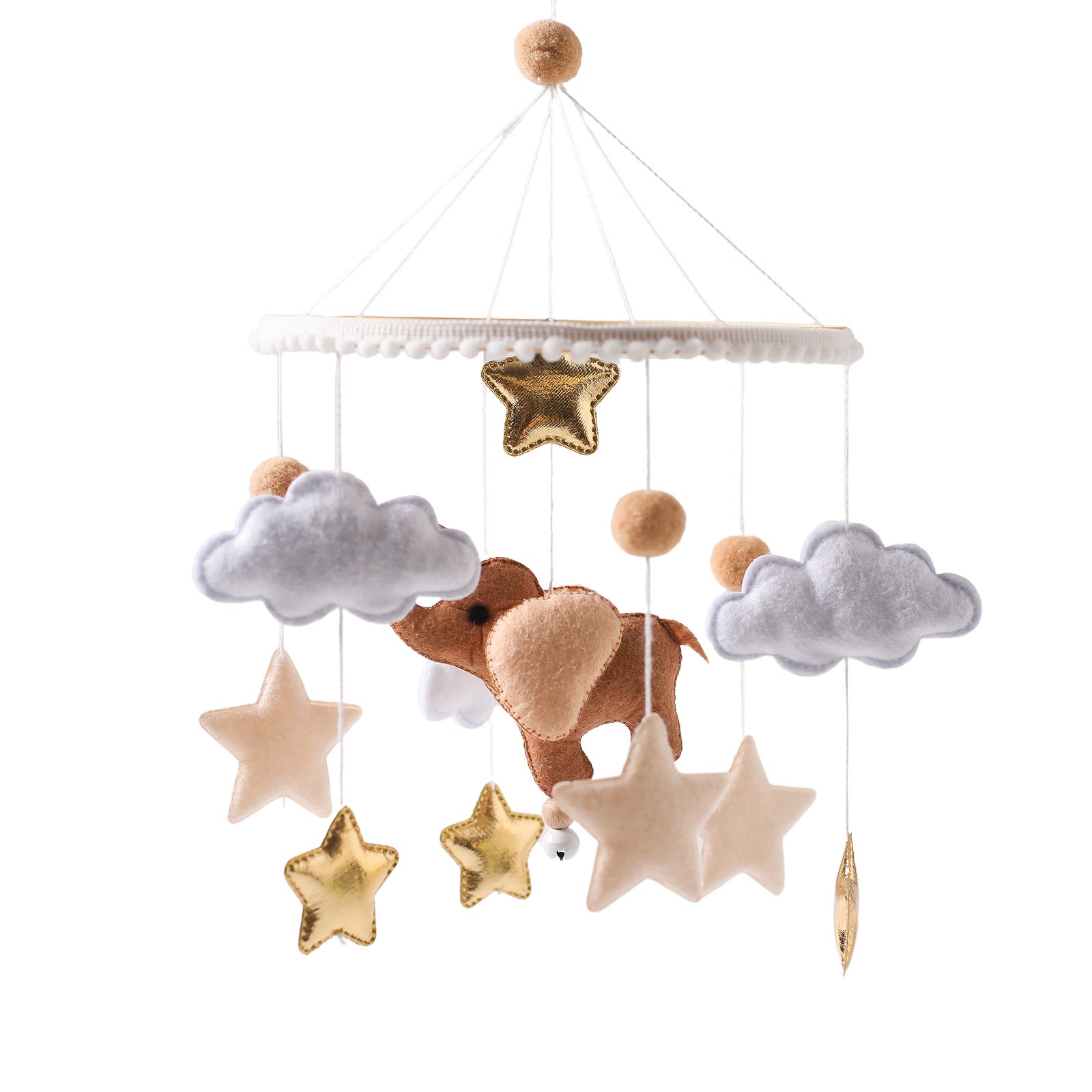 Baby Mobile aus Filz & Holz – Montessori Mobile fürs Babybett