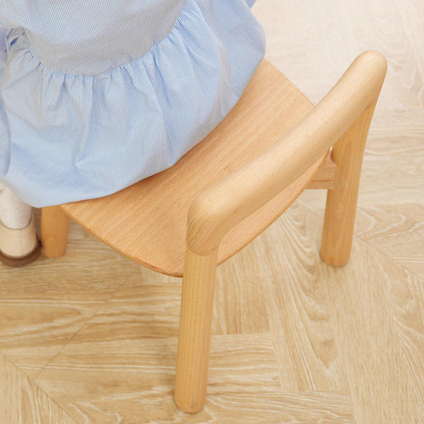 Buche Kinderstuhl Rückenlehne Massivholz Montessori