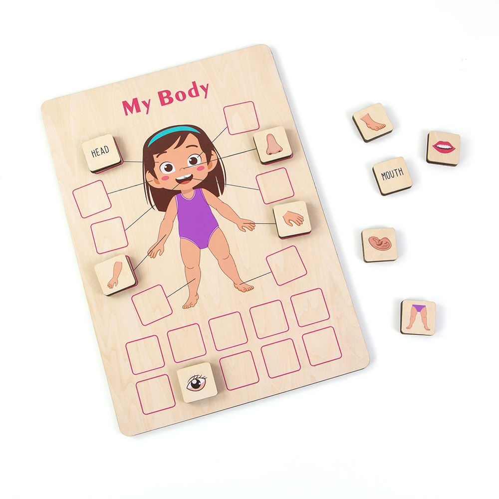 Montessori Holzpuzzle Körperteile – Anatomie-Lernspiel
