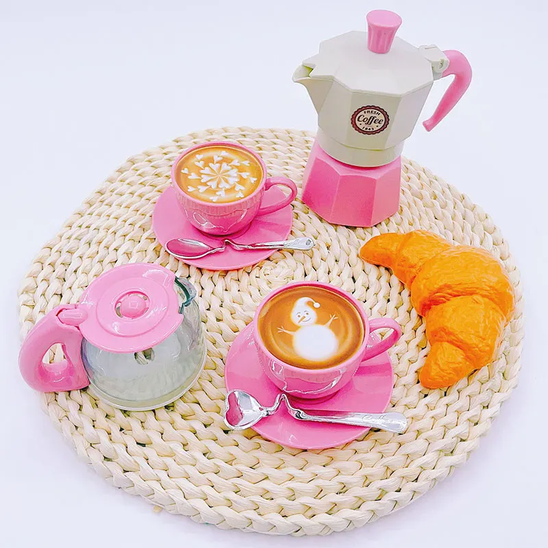 Montessori Holz Kaffee Spielzeug Set – Rollenspiel Küche ab 3 Jahren