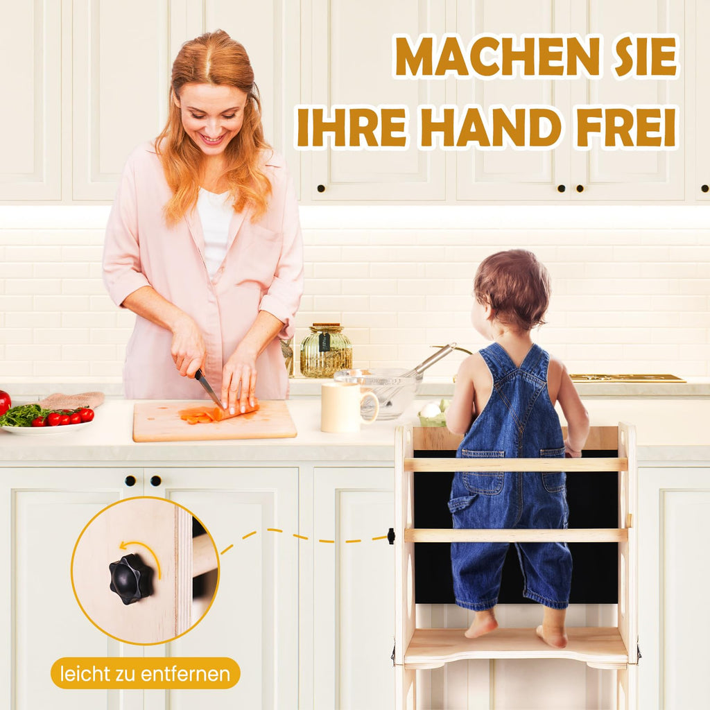 Lernturm 3-in-1 Klappbar – Mit Kreidetafel