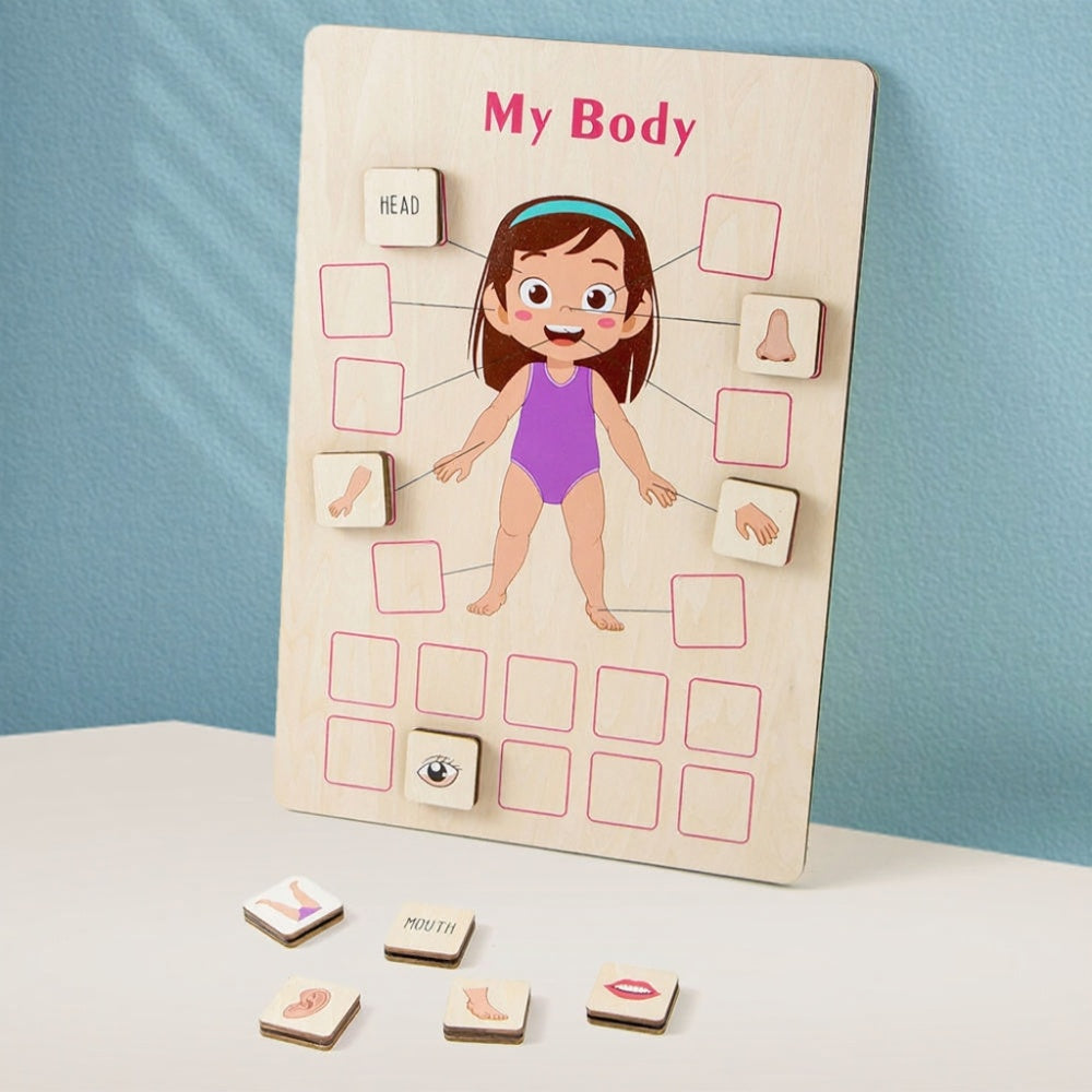 Montessori Holzpuzzle Körperteile – Anatomie-Lernspiel