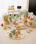 Montessori Holz Café Spielset – Tee-Set, Dessert & Rollenspiel Spielzeug für Kinder