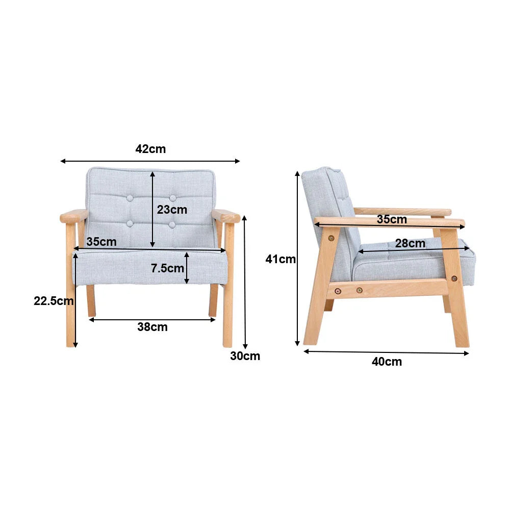 Kinder Sofa aus Buchenholz – Nordisches Kindersofa