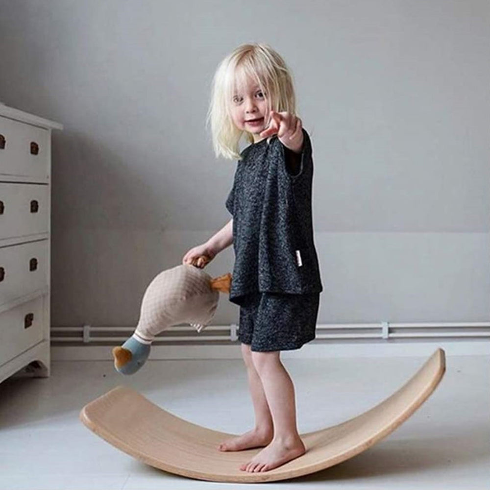 Regenbogen Wackelbrett – Montessori Balance Board Holz