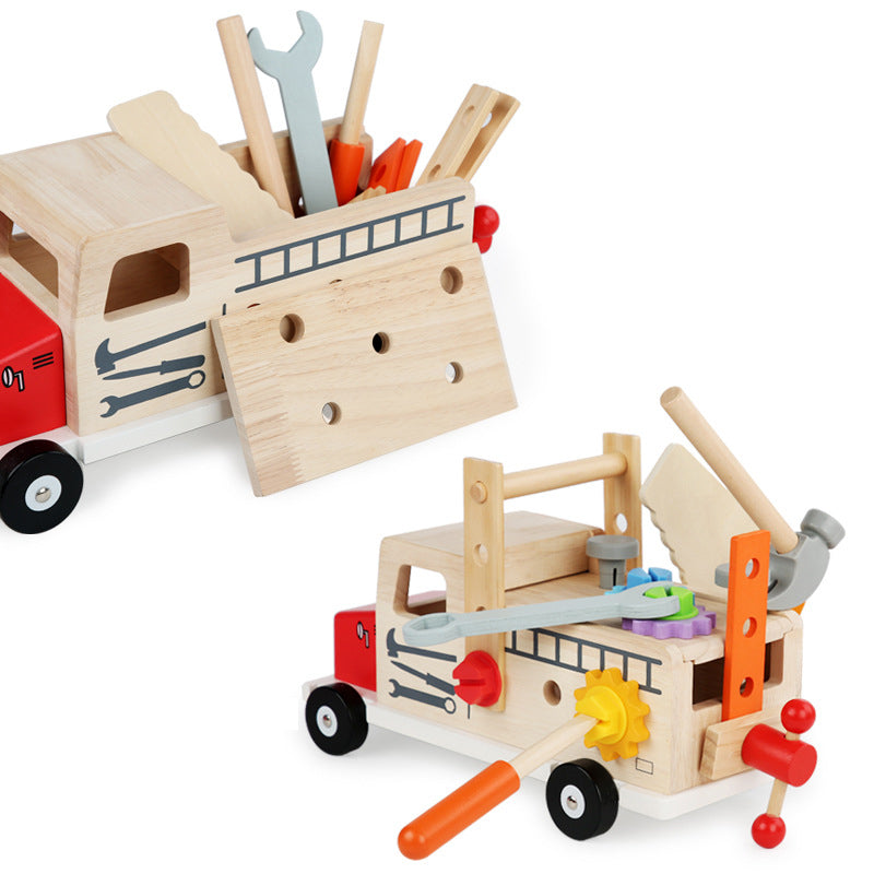 Montessori Holzspielzeug – Spiel mit verschiedenen Elemente für Kinder