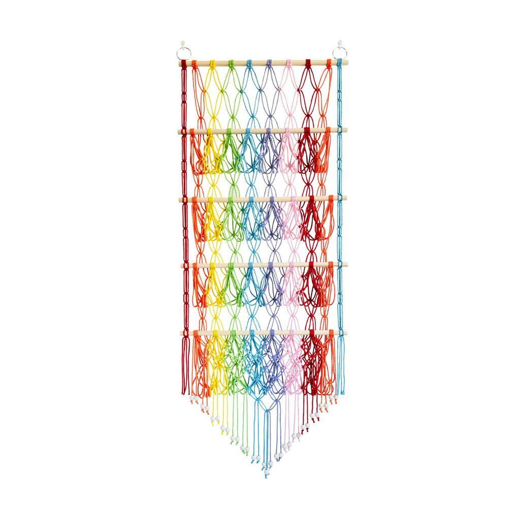 Montessori Wand-Organizer für Spielzeug – Makramee