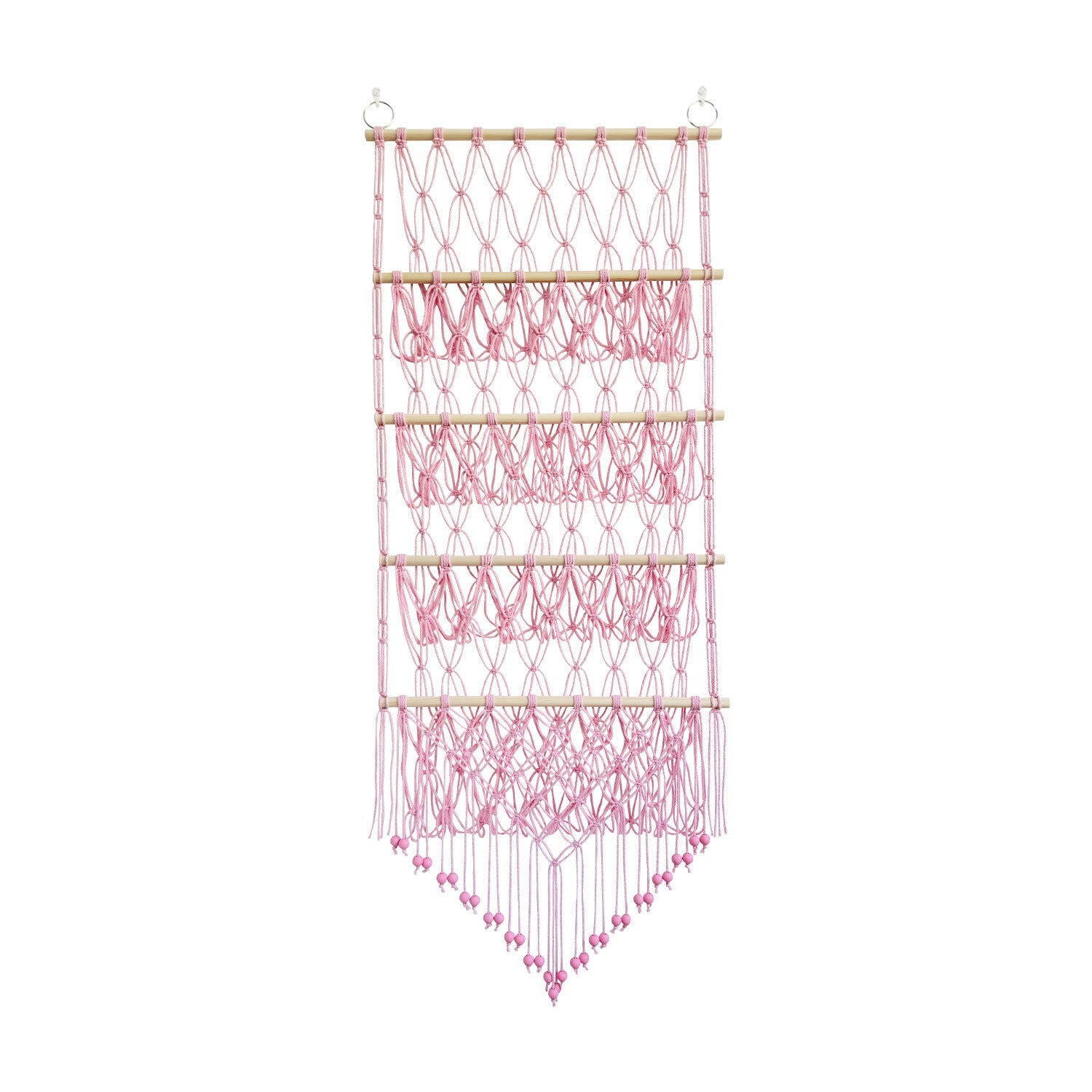 Montessori Wand-Organizer für Spielzeug – Makramee