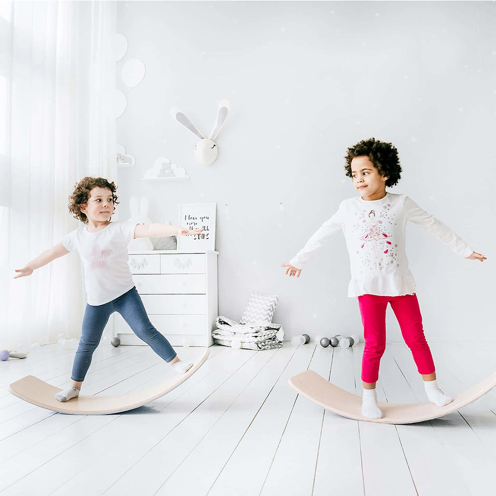 Regenbogen Wackelbrett – Montessori Balance Board Holz