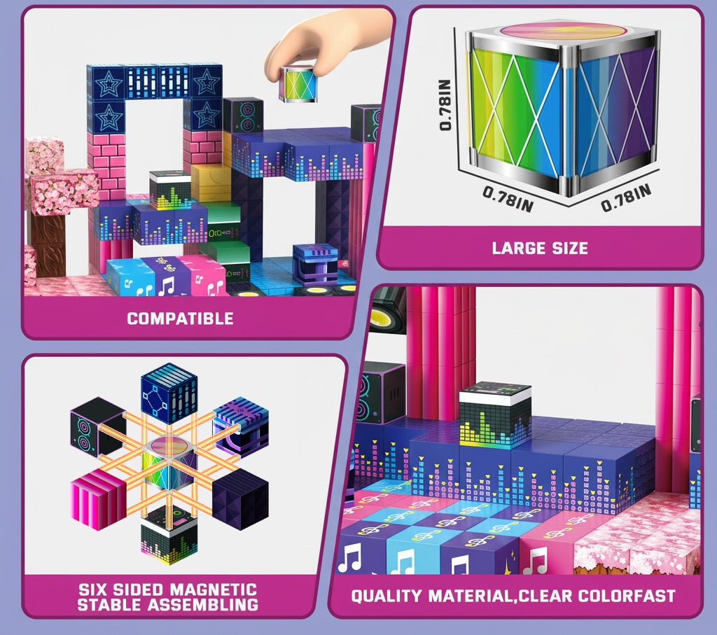 Magnetische Bausteine „Electric Carnival“