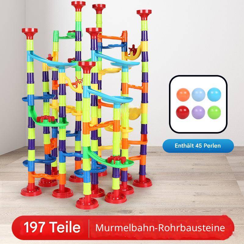 Kugelbahn-Bausteine Set aus ABS-Kunststoff für Kinder