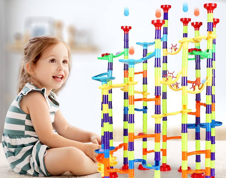 Kugelbahn-Bausteine Set aus ABS-Kunststoff für Kinder