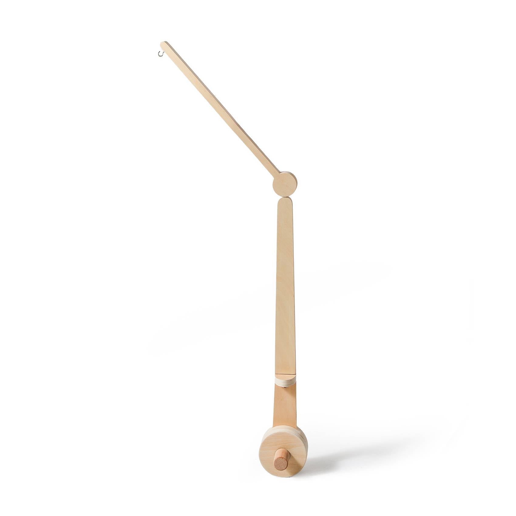 Buchenholz Mobile-Halter fürs Babybett – 2-stufig & 360° drehbar