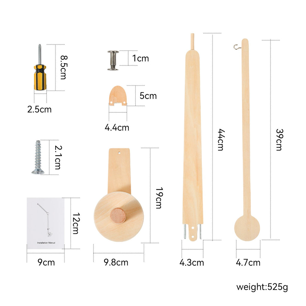 Buchenholz Mobile-Halter fürs Babybett – 2-stufig & 360° drehbar