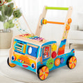 Montessori Schiebewagen aus Holz – Spielzeug mit Xylophon & Spielelementen