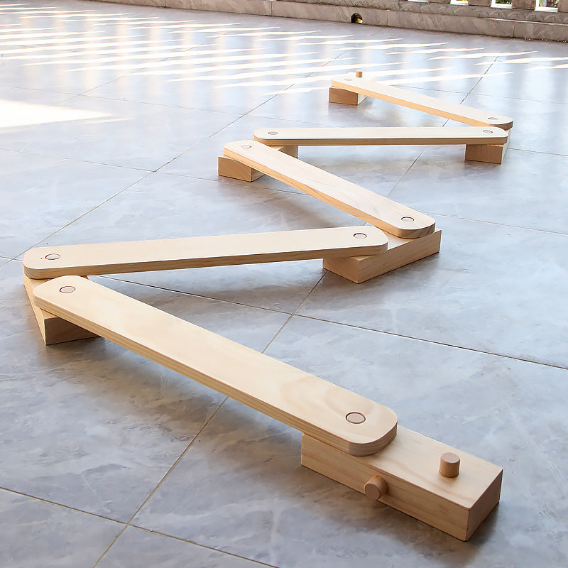 Montessori Balancierstrecke aus Holz – Modulares Balance Board Set