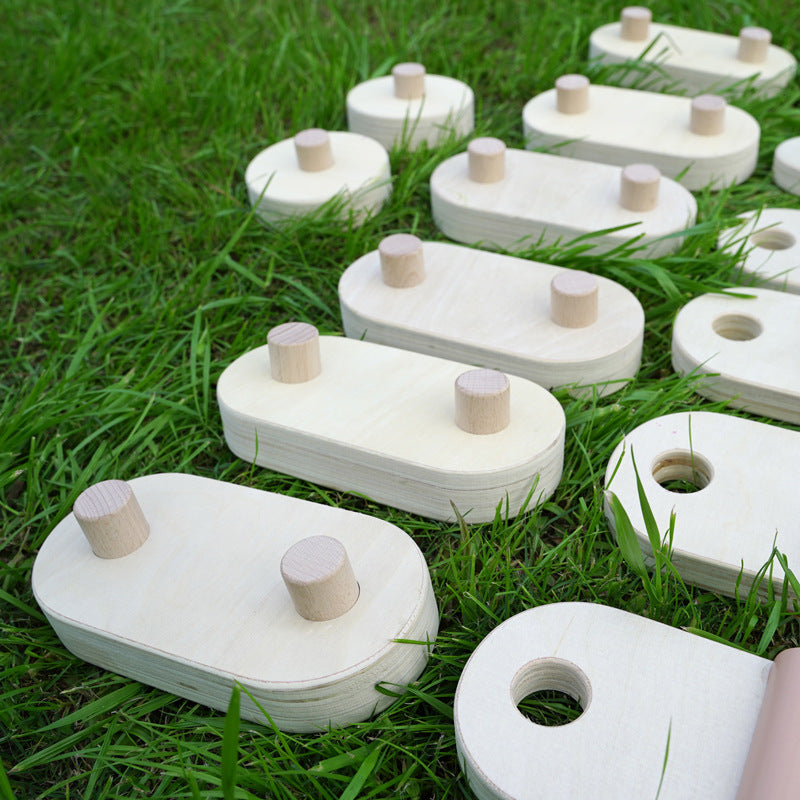 Montessori Balance Board Set – Taktile Laufstrecke für Kinder