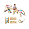 Montessori Kletterdreieck Holz 3-in-1  – Dreieck, Bogen & Rutsche