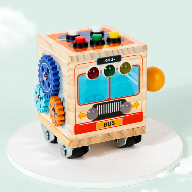 Montessori Busy Bus – Analogschalter & Feinmotorik